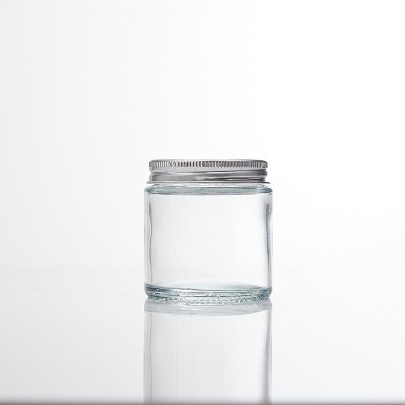 Amber Glass Candle Holder Jar
