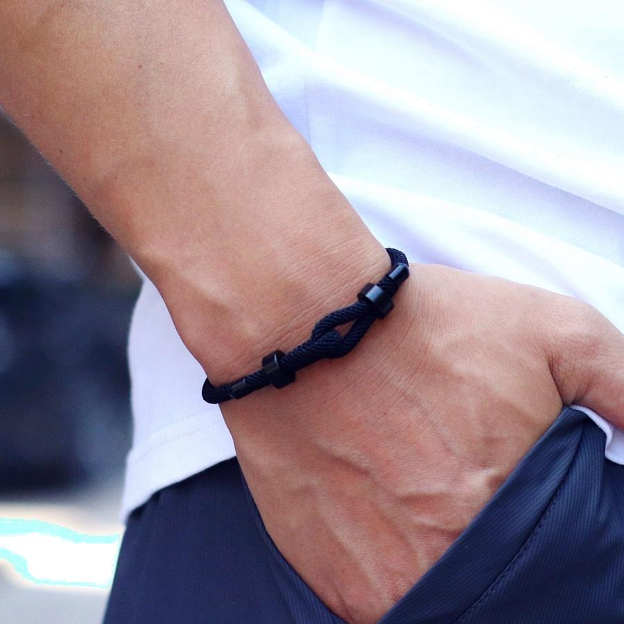 Adjustable Men Lucky Red Rope Bracelet With Grade A 4mm String Stainless Steel Clasp Outdoor Cycling Braclet Gift For Him Joias