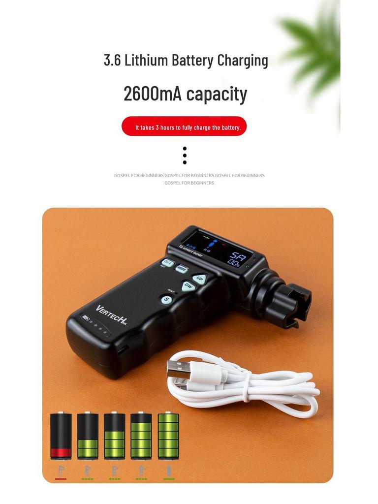 Boreyke T2 Elektrischer Saitenaufwickler & Stimmgerät für Gitarre/Ukulele