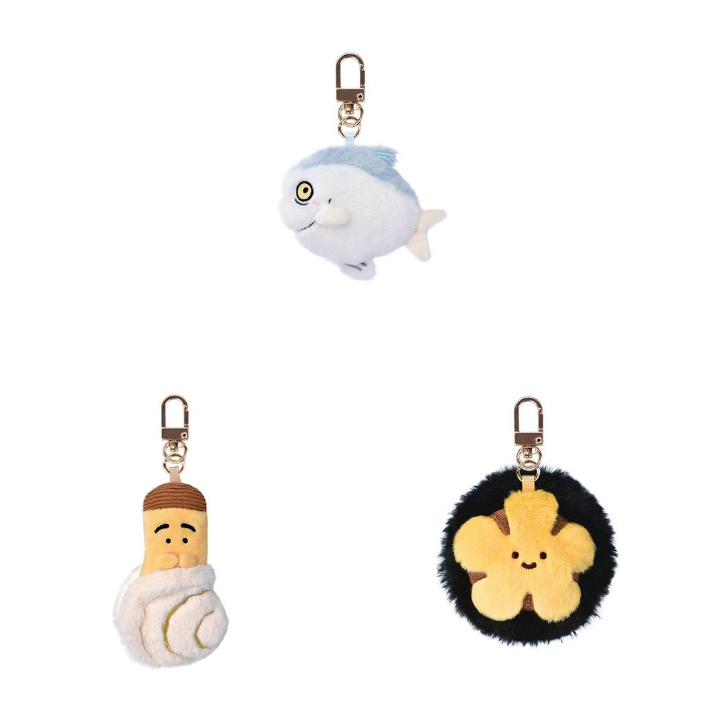 Marine Collection Plush Shrimp And Fish Bag Charm With Cute Animal Design For Girls