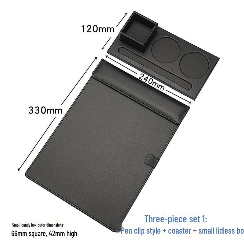 A4 Leather Conference Writing Pad with Magnetic Closure