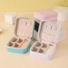 Mini Jewelry Storage Box Portable Home Travel Earrings Necklace Storage Case for Women Ring Organizer PU Leather Display Case