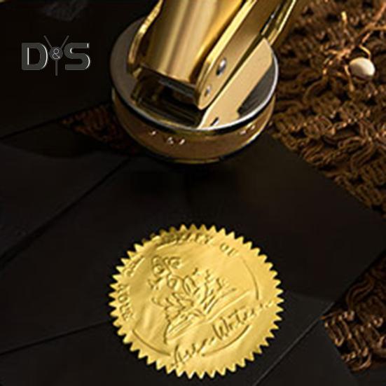 Book Embosser Hand Operated Embosser Stamp Stainless Steel Embossing Tool for Paper Cardboard Leather DIY Craft