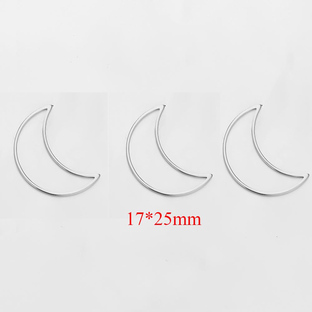 

20pcs Stainless Steel Moon Charms for DIY Jewelry Making Bracelet Connector Necklace Pendant Earrings Findings Handmade Supplies
