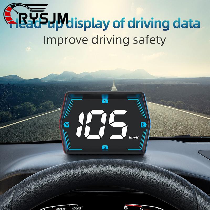 New HUD G20 GPS Car Head-Up Display Digital Speedometer Universal Big Font Overspeed Alarm For All Cars Electronic Accessories