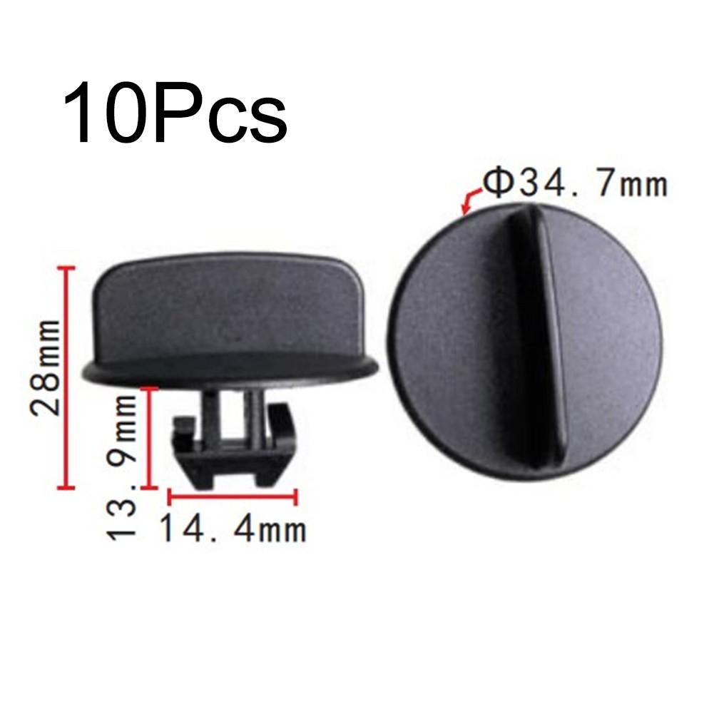 10 st/set Clips 2008 68034329AA 965831617783 Svart nylon