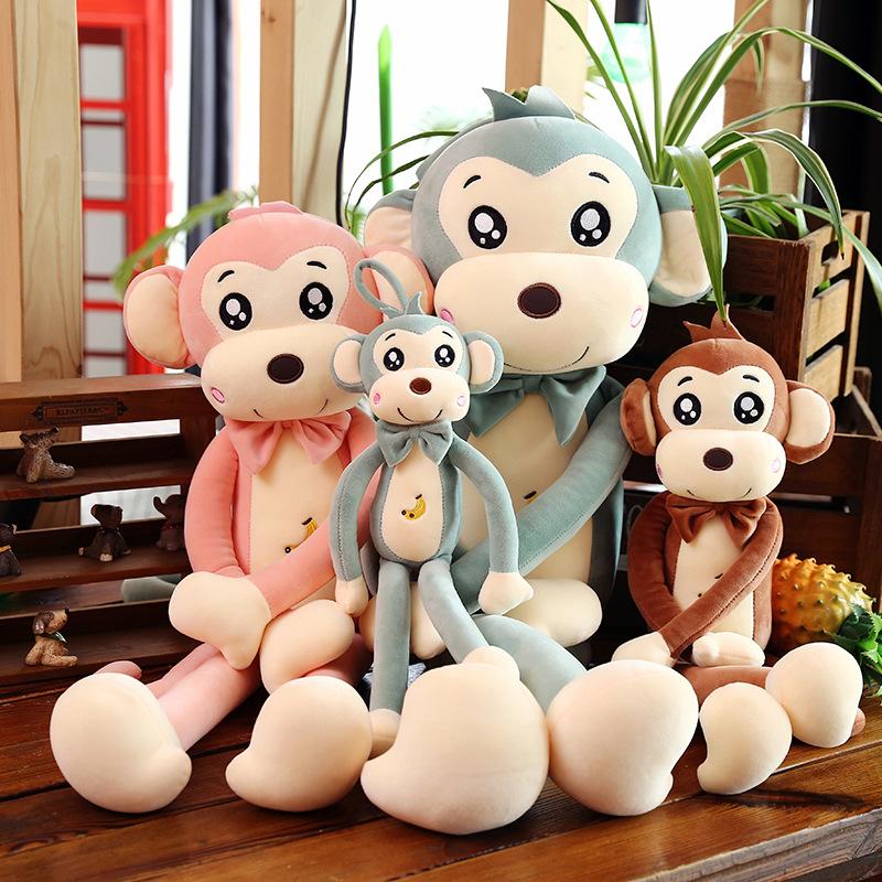 New Long-arm Monkey Plush Doll Down Cotton Babe Monkey Sleeping Doll Children's Throw Pillow