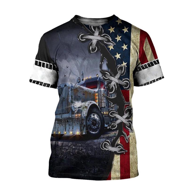 New Man Clothing Summer Tough Guy Style Men's T-shirt Clothing 3D Printed Retro Casual Short Sleeve Oversized O-neck 5XL