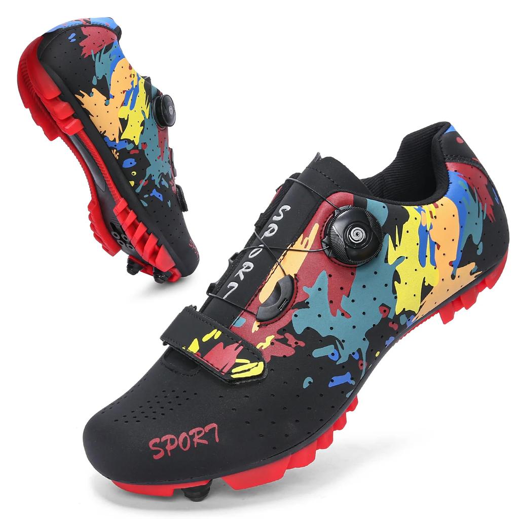 Men's mtb Cycling Sneakers Bicycle Shoes Cyclocross Shoes Bike Trainers Black,White Road Cycling Shoes Cycling Sneakers