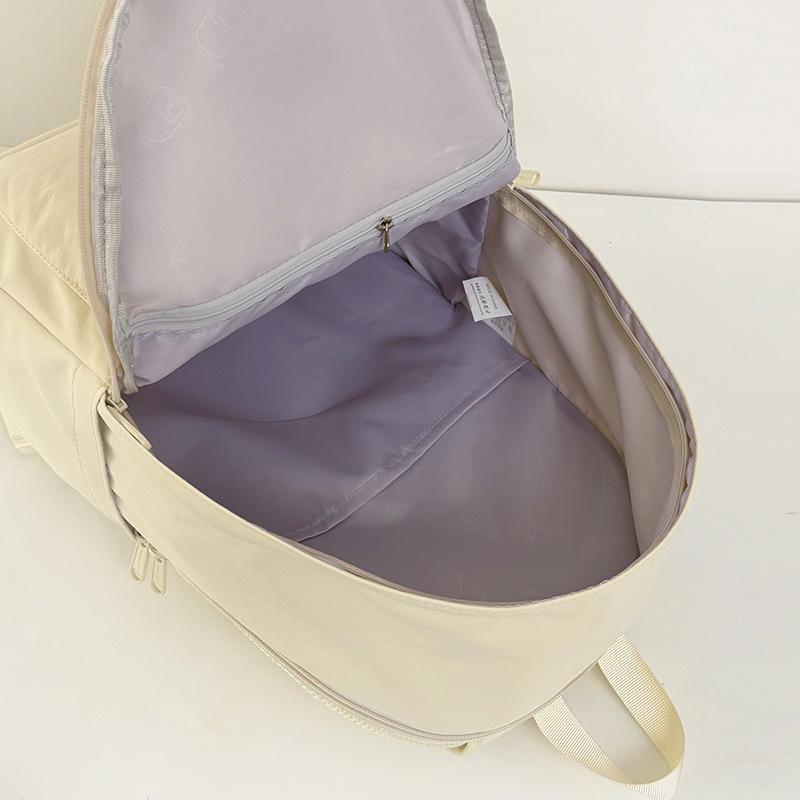 Schoolbag casual backpack female Korean version solid color campus junior high school student schoolbag simple sweet small fresh girls backpack