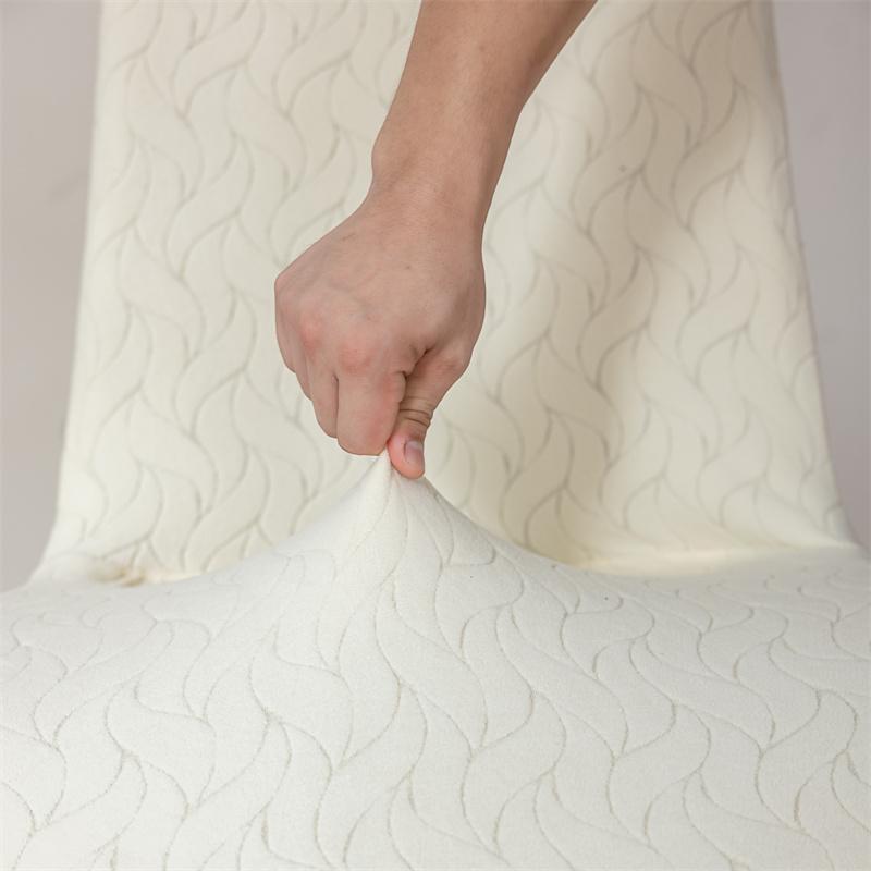1/4/6pcs Nordic Solid Color Curved Chair Cover Stretch Jacquard Dining Chair Slipcover Dust-proof Seat Cover for Wedding Banquet