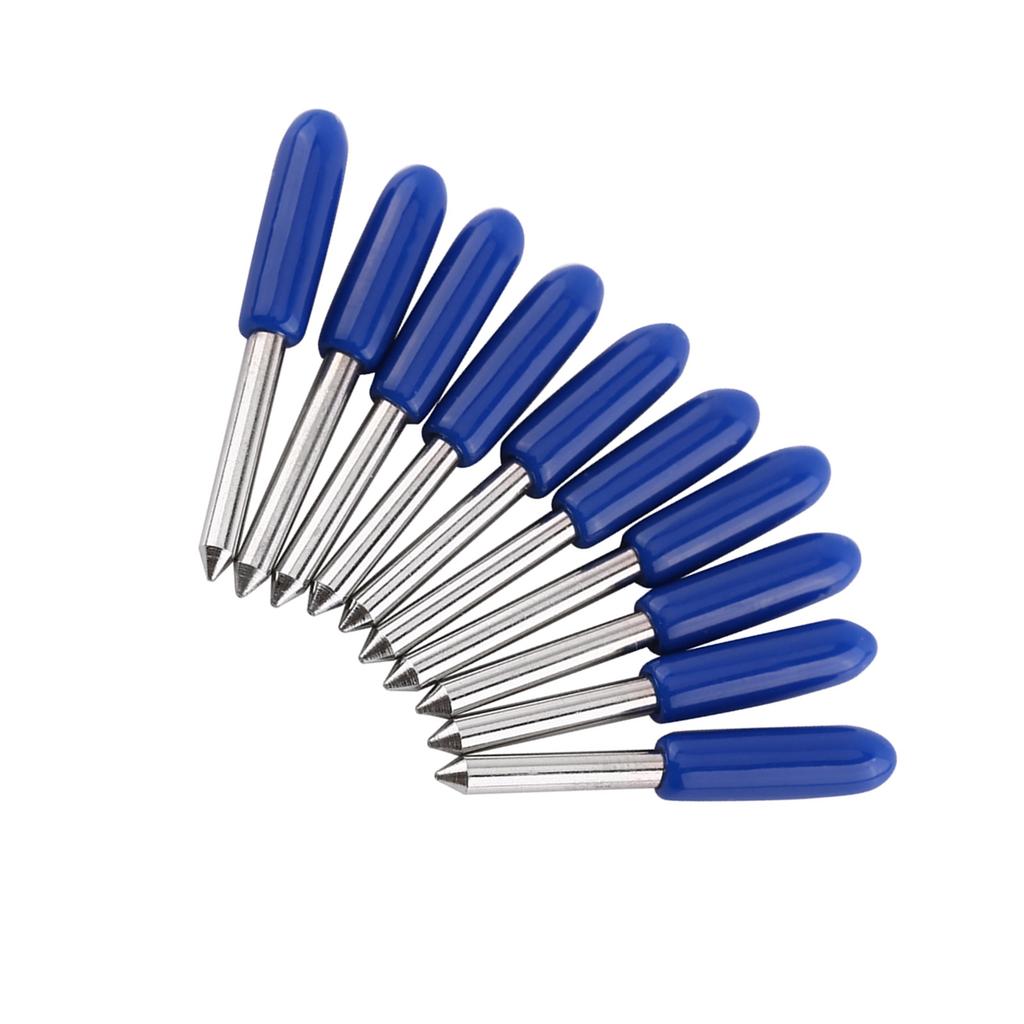 10pcs Plotter Cutter Knife Cemented Carbide Blade For Vinyl Cutting 30 Deg 45 Deg 60 Deg