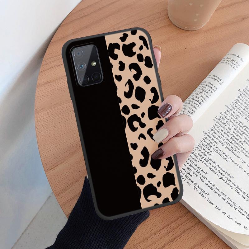 Leopard Print Phone Case For Samsung Galaxy A51 4G 5G A71 5G Protection Back Cover Soft Silicone Fundas For Samsung A 51 Coque