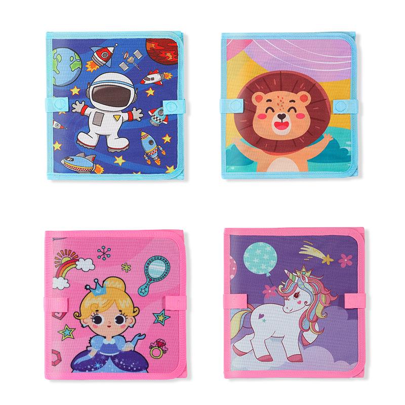 Portable Eco-friendly Children's Drawing & Doodle Board - Foldable, Waterproof & Wipeable 