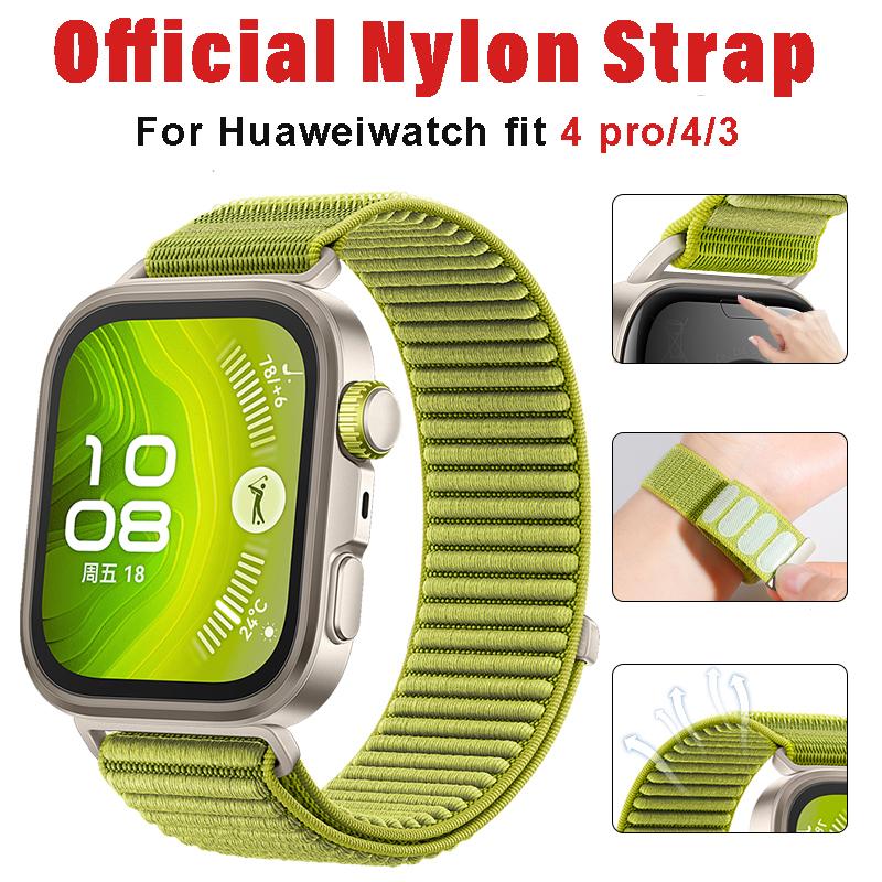 Official Nylon Loop Bands for Huawei Watch Fit 4 pro 4 strap Smartwatch Accessories Bracelet correa Huawei Watch fit 3 4 Straps