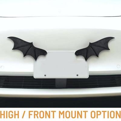 Kennzeichen Fledermausflügel Aufkleber 2 Stück Schwarze Fledermäuse Fensteraufkleber Halloween Auto Fledermausflügel Dekorationen Fledermausflügel Auto Kit Für