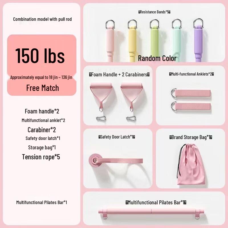 Resistance Band Set with Push-Pull Bar