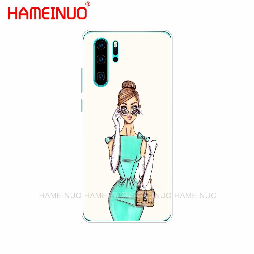 silicon phone cover case for huawei P30 PRO LITE P SMART 2019 plus p smart Z p20 lite 2019 Beautiful Love Dress Shopping Girl
