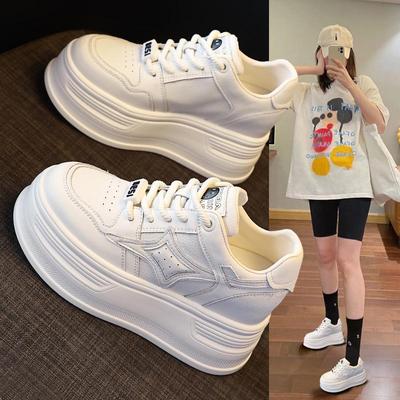 "SJN717-8 Damen Casual Weißschuhe mit dicker Sohle - Frühjahrstrend 2024, Atmungsaktives & Höhenverstärkendes Design"