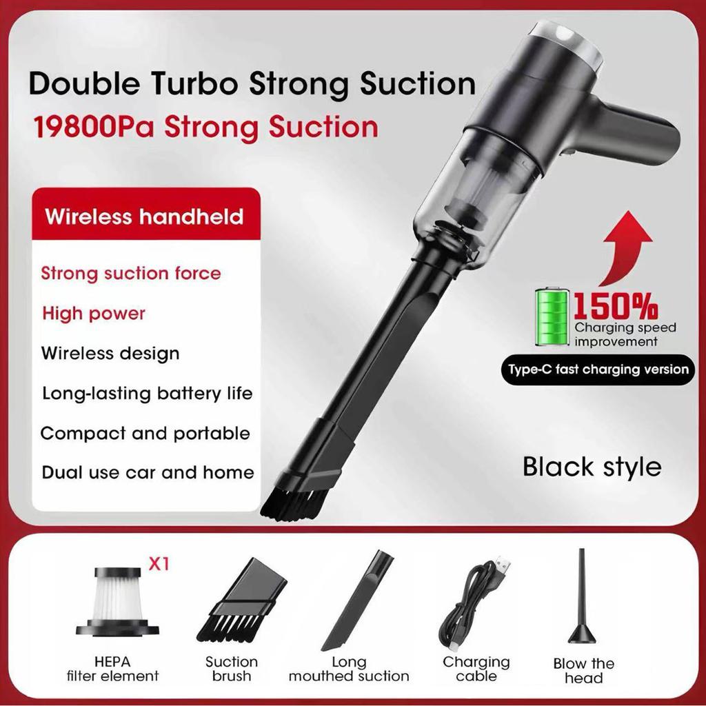 19800PA Car Vacuum Cleaner 120w Wireless Super High Powerful 3 in 1 Wet Dry Dual Use Portable Handheld Vacuum Cleaner