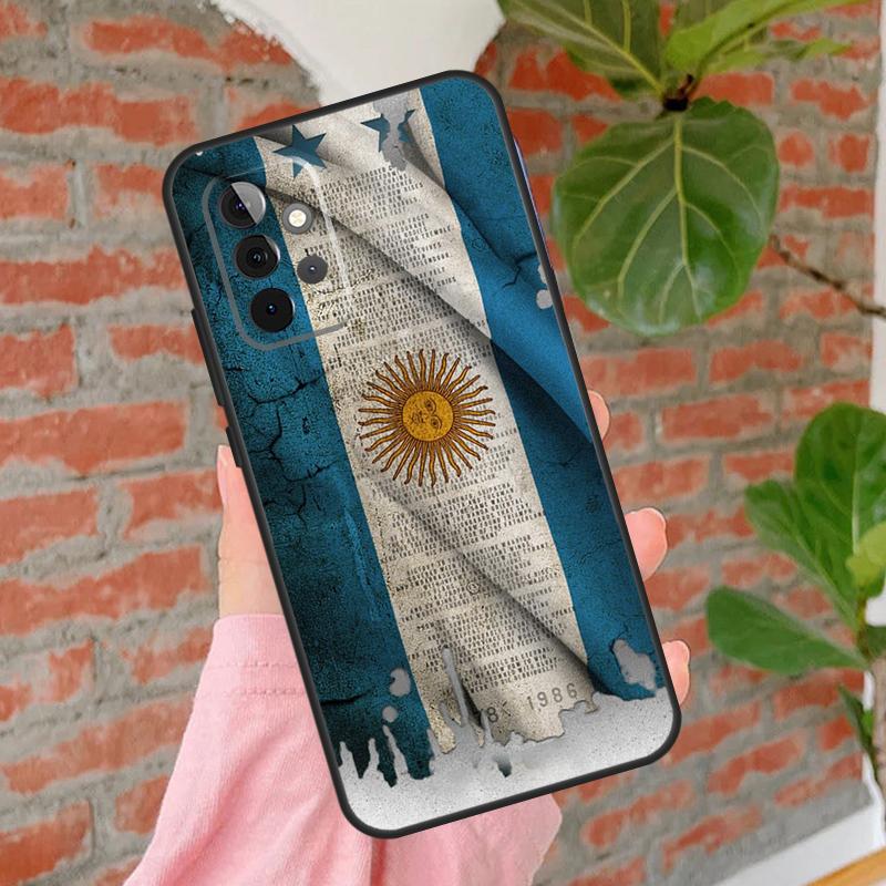 Argentina Flag Phone Case For Samsung Galaxy A54 A34 A14 A55 A35 A25 A15 A52 A32 A12 A51 A71 A13 A33 A53