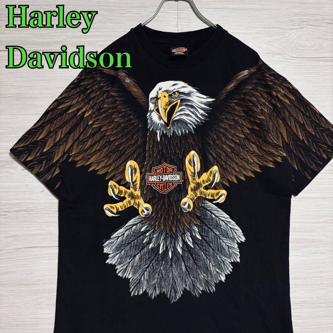 

[USED] Sold out immediately: Harley-Davidson Eagle T-shirt, size L, double-sided design