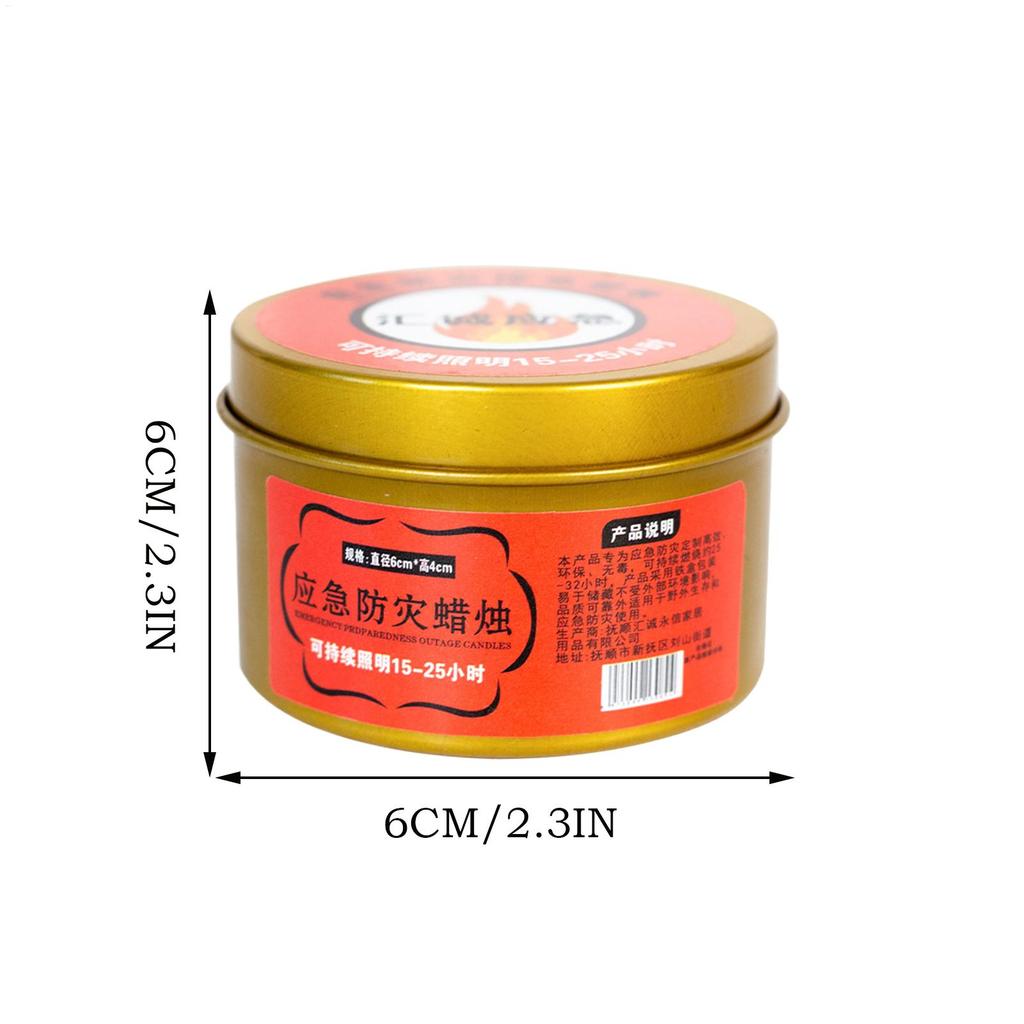 Camping Emergency Candles For Power Outages Windproof S Mokeless 11-11H Burning Survival Lighting Disaster Prevention Supplies