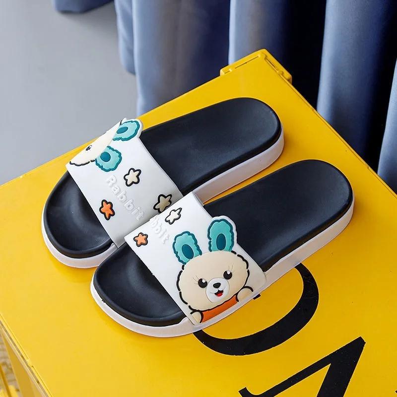 Fashion Bathroom Home Open Toe Indoor Women's Slippers and Ladies Sandals Anime 2024 Platform Slides Kawaii Cute House Cartoon Shoes W F