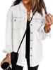 Damen Jeansjacke, Slim Fit Stretch Baumwolle Freizeit Oberbekleidung mit mehreren Taschen