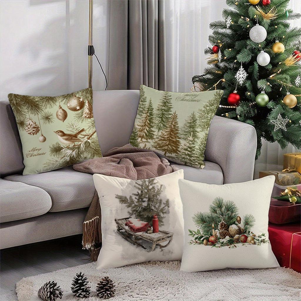 Weihnachtliche Kissenbezüge mit entzückenden DruckenGeeignet für Sofa Auto Schlafzimmer dekorativer Kissenbezug Kissenbezug