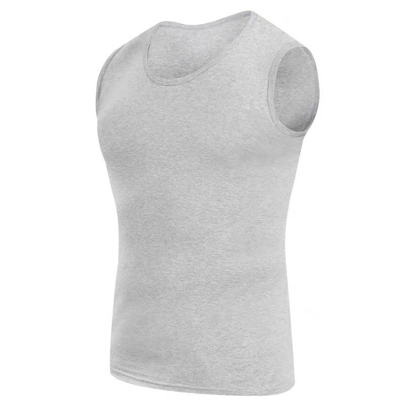 Men's Breathable Wide Shoulder Tank Top - Black & White Sleeveless Fitness Vest