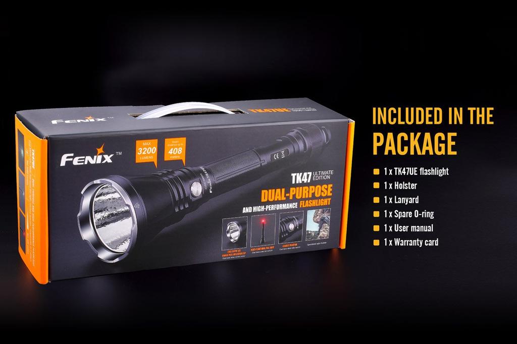 FENIX TK47UE XHP70 LED Maximum Brightness 3200 Lumens TK47UE Flashlight,