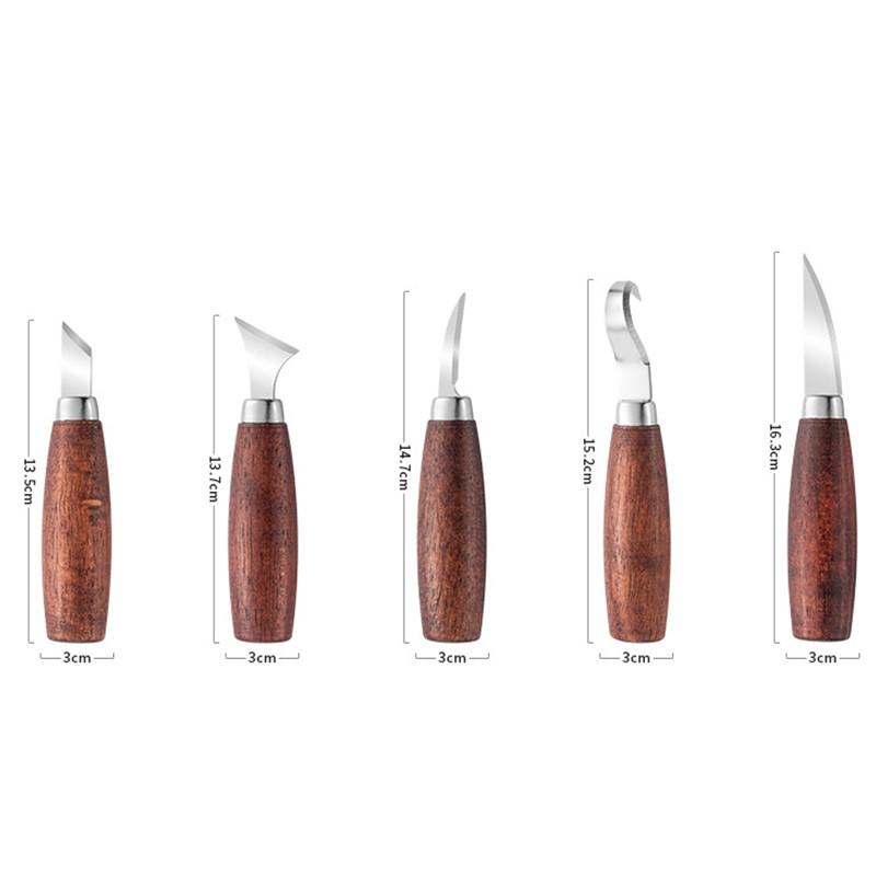 

5pcs Tools DIY Peeling Woodcarving For Wood Carving Chisel Woodworking Cutter Hand Tool Set Wood Carving Knife коричневый