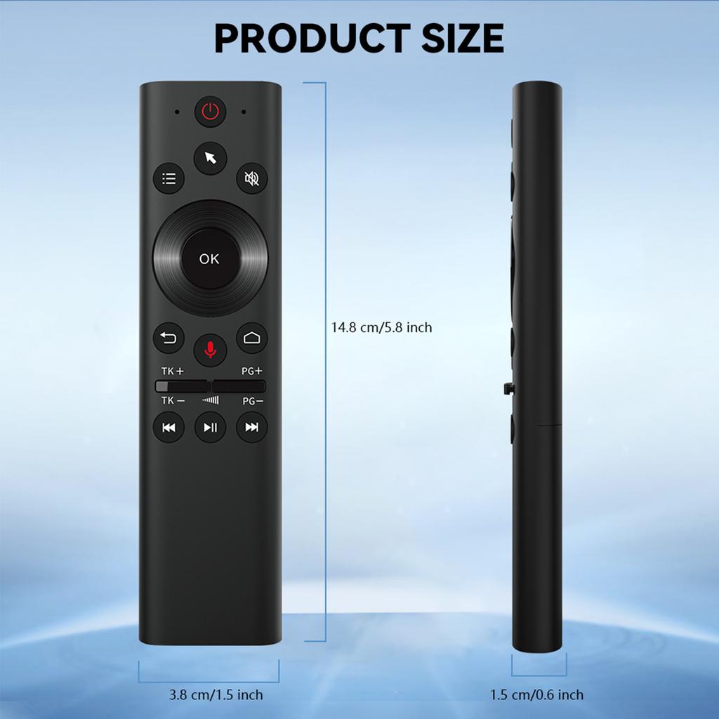 2.4G BT 5.0 Air Remote Mouse USB Replace Air Mouse 6 Axis Gyroscope BT Voice Remote with Voice Input for Computer Android TV Box
