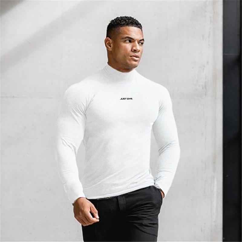 Muscleguys Sportovní punčochy Pánské Fitness s dlouhým rukávem Rychleschnoucí Top Podzimní mikina na běhání