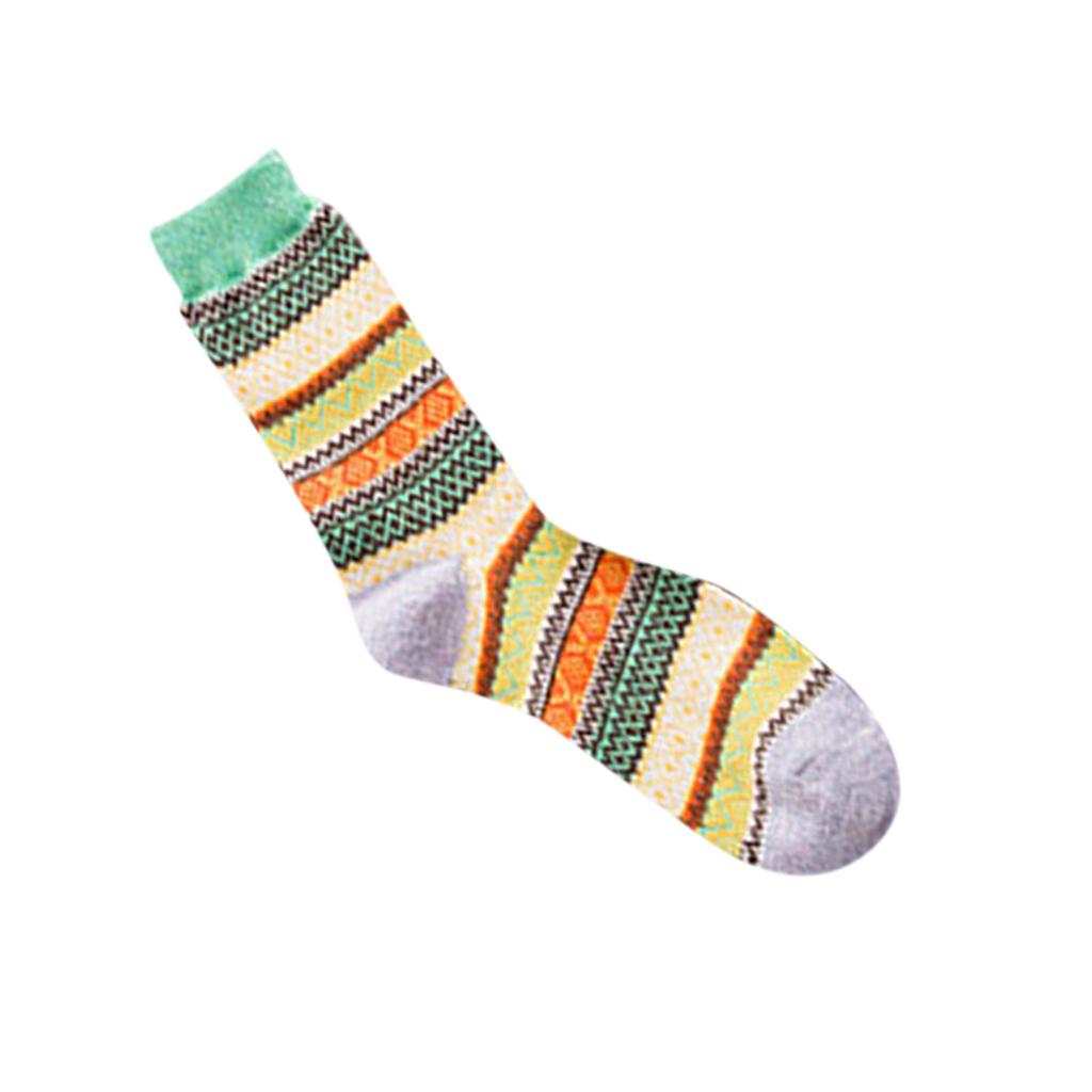 Lot de 1 chaussettes d'hiver chaudes en laine épaisse de style vintage pour femme