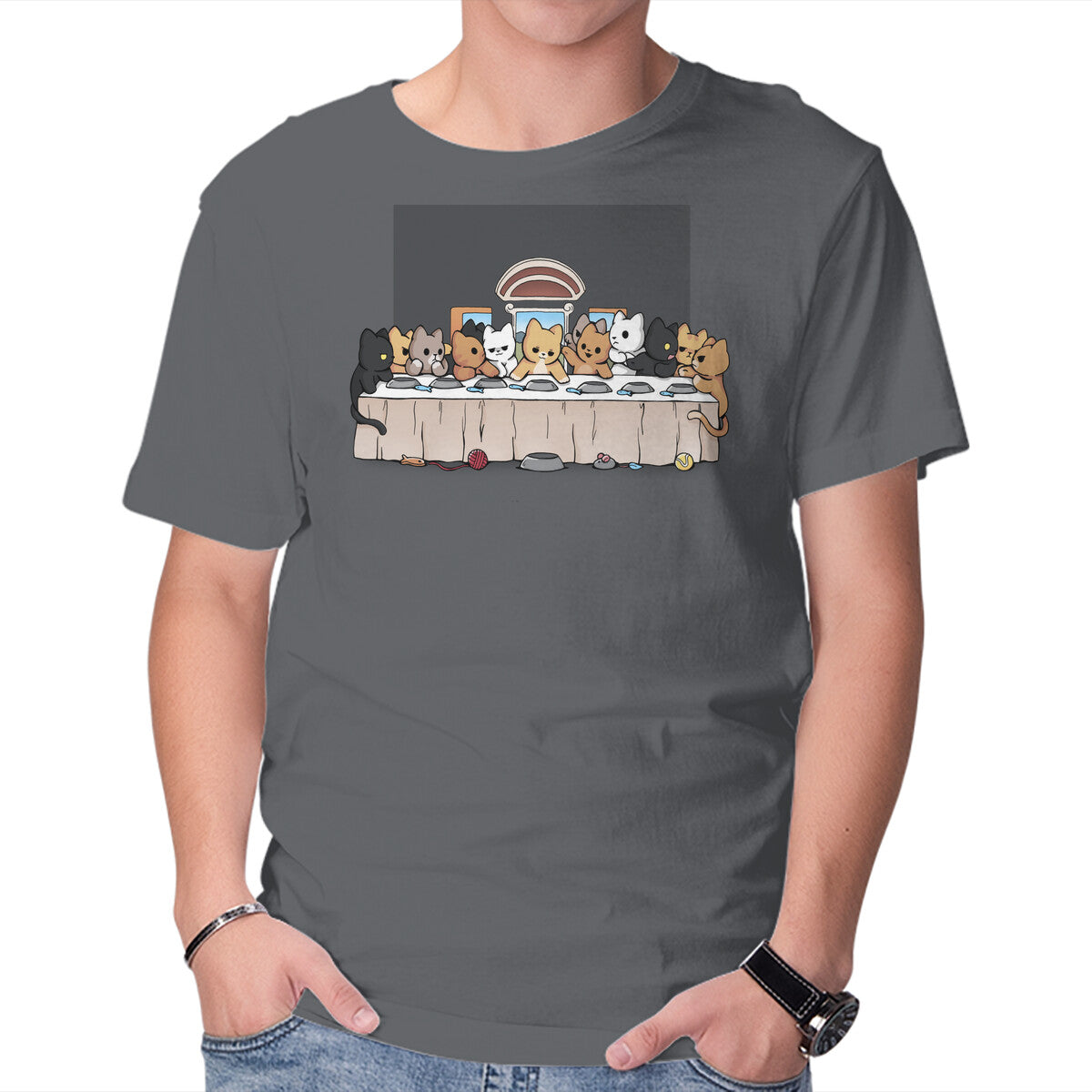 Unisex Crew Neck T-Shirt Last Dinner Kittens Graphic Short Sleeve Casual Tee XL