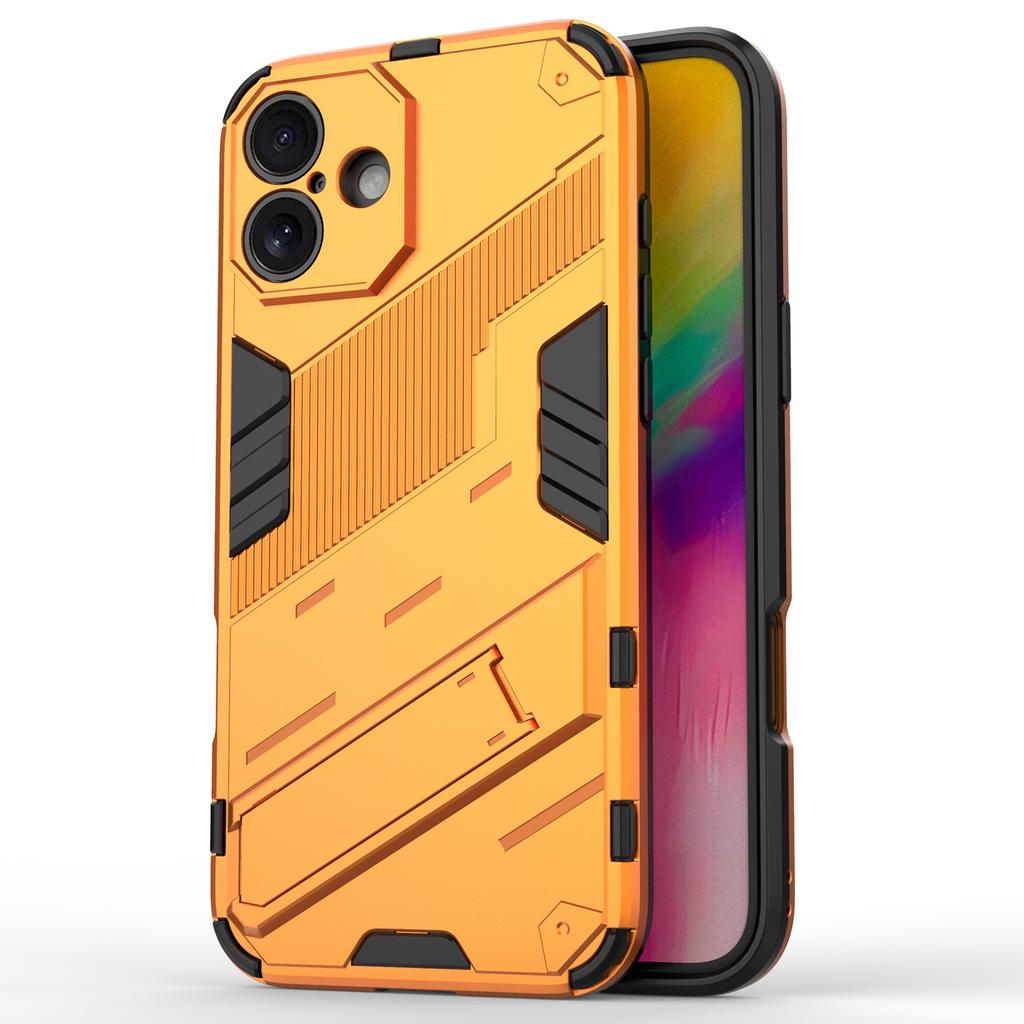 For iPhone 16 Plus Case PC+TPU Shockproof Phone Cover with Kickstand