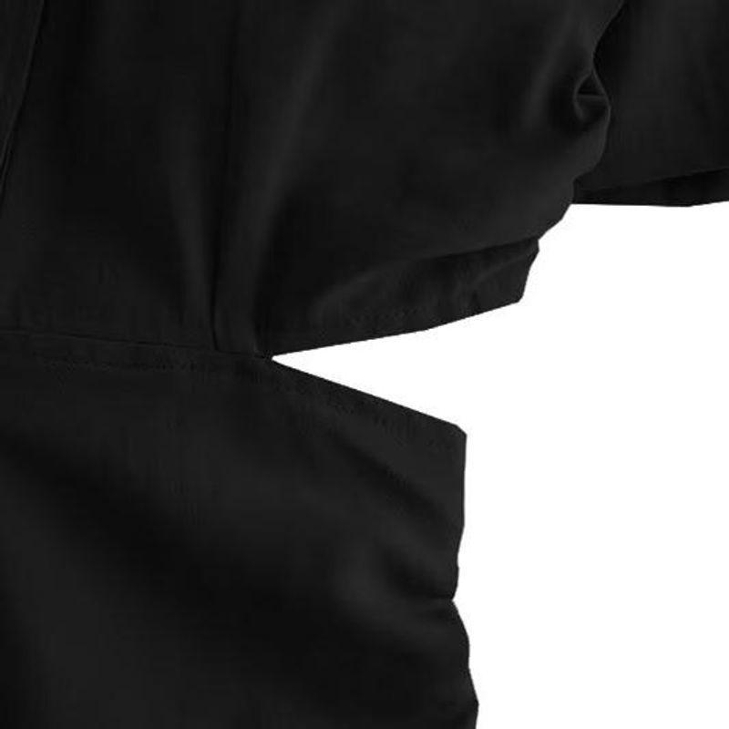 Kaslead New Arrival Women's Clothing Fashion Style Fashion Minimalist Short Sleeve Midriff Outfit Long Dress