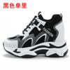 Women's Shoes New Thick-soled Wedge Heel Inner Height Increase Leisure Sports High-top Women's Cotton Single Shoes