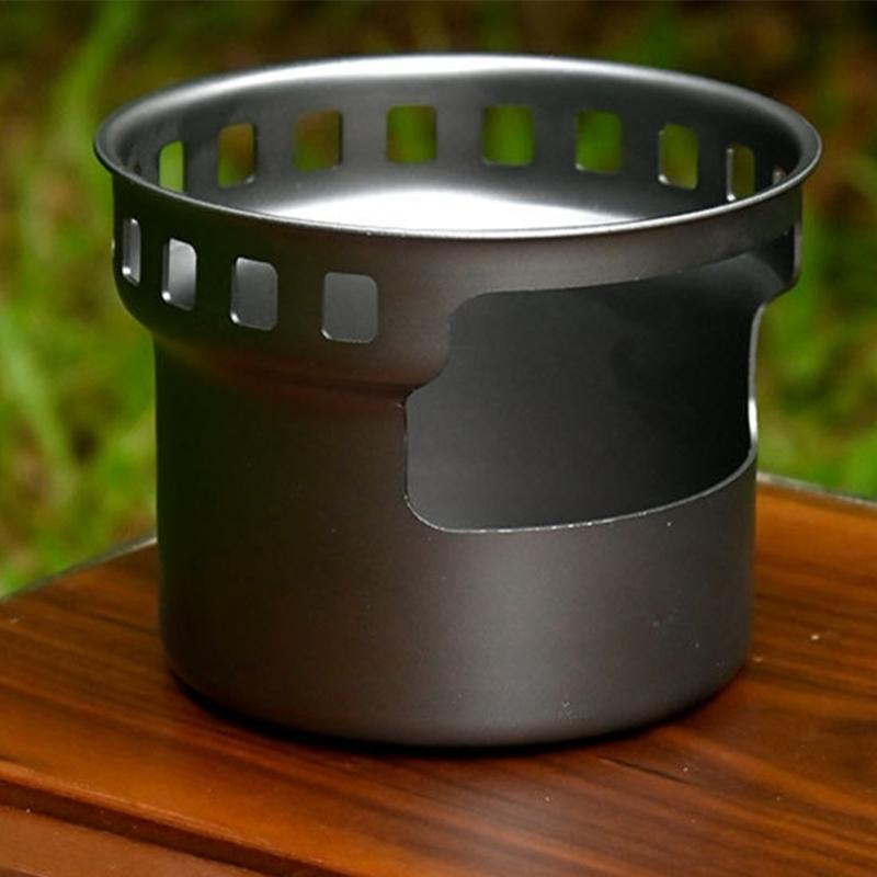 Aluminum Alloy Portable Stove Suitable for Camping Hiking Large Fuels Chamber Minimal Reloadings Easy Cleanups Windproof