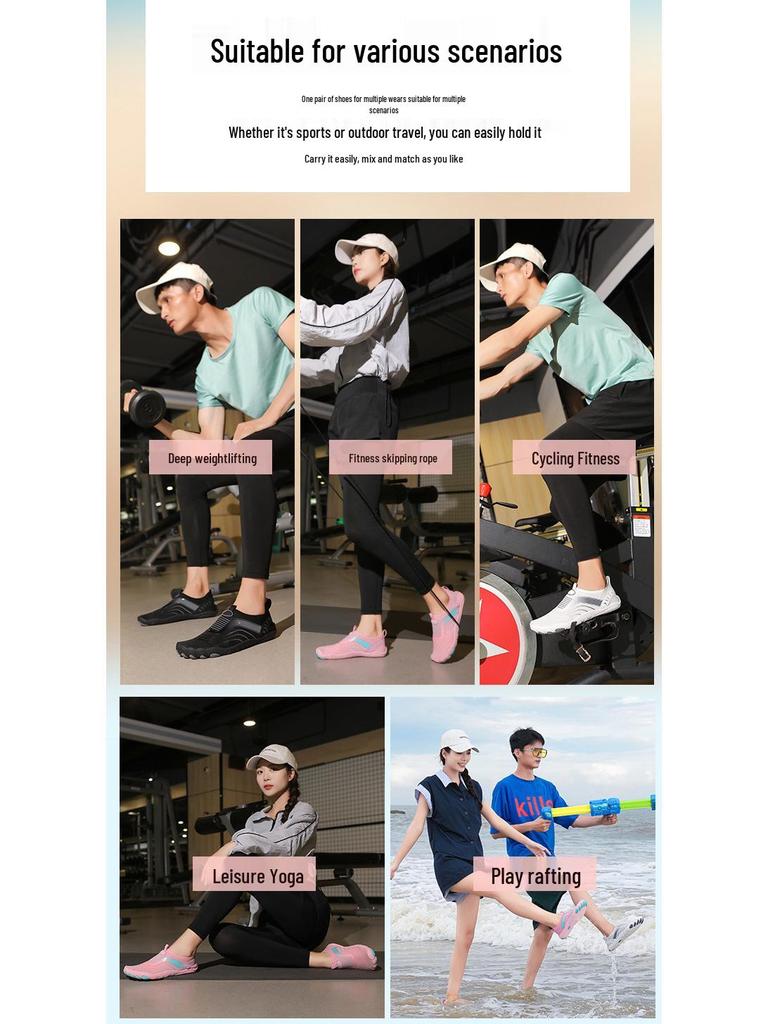 Unisex Quick-Dry Non-Slip Beach & River Shoes for Swimming, Fishing, and Fitness