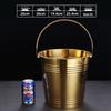 Gold Metal Ice Bucket with Handle