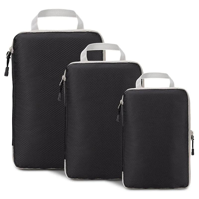 3Pcs Folding Travel Organizer Storage Bags Luggage Underwear Shoes Suitcase Pouch Cube With Zipper Room Organizer Pack Products