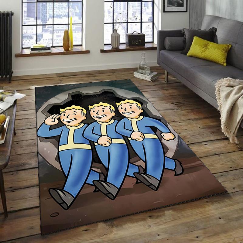 1pc NUKA-BOMBS Fallout1 Design Area Rug - Non-Slip, Soft & Cozy Floor Mat for Living Room, Bedroom, Office - Indoor/Outdoor Decorative Carpet
