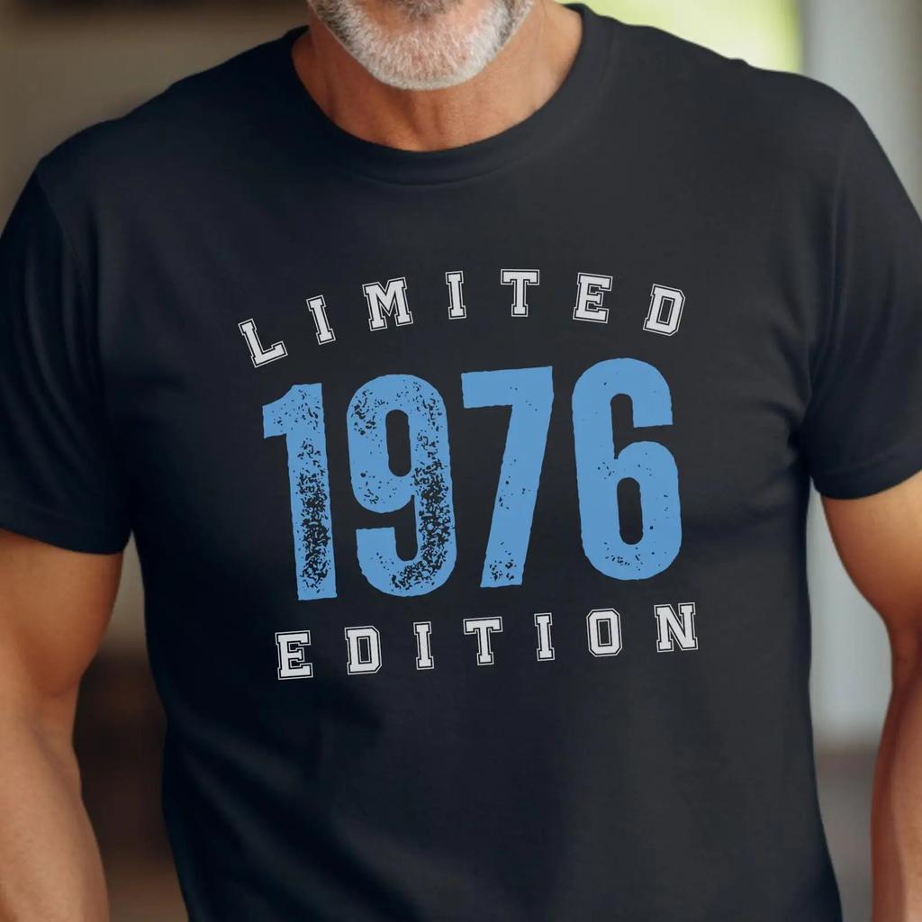 50th Birthday T Shirt For Unisex 1976 Limited Edition Year Him Unisexs Vintage Comfortable Graphic Stylish