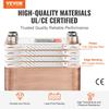 100 Plate Heat Exchanger 4*1-1/4" MNPT Ports 5"x 12" Brazed 316L St. Steel
