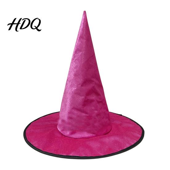 Cappello a Punta da Mago per Adulti in Velluto Cappello da Strega per Costume di Halloween con Ampio Bordo Magico Copricapo per Festival Dark Fantasy Cosplay Adulto