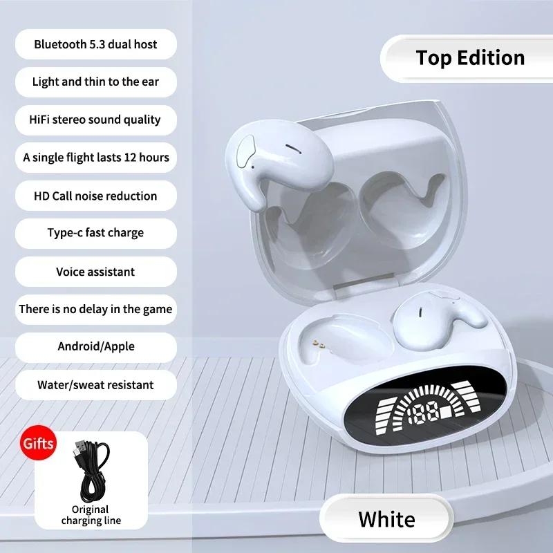 Gaming Sleep Invisible Stereo Headset IPX5 Waterproof Game Wireless Earphone Earbuds & Mic For iPhone Bluetooth 5.3 Headphones