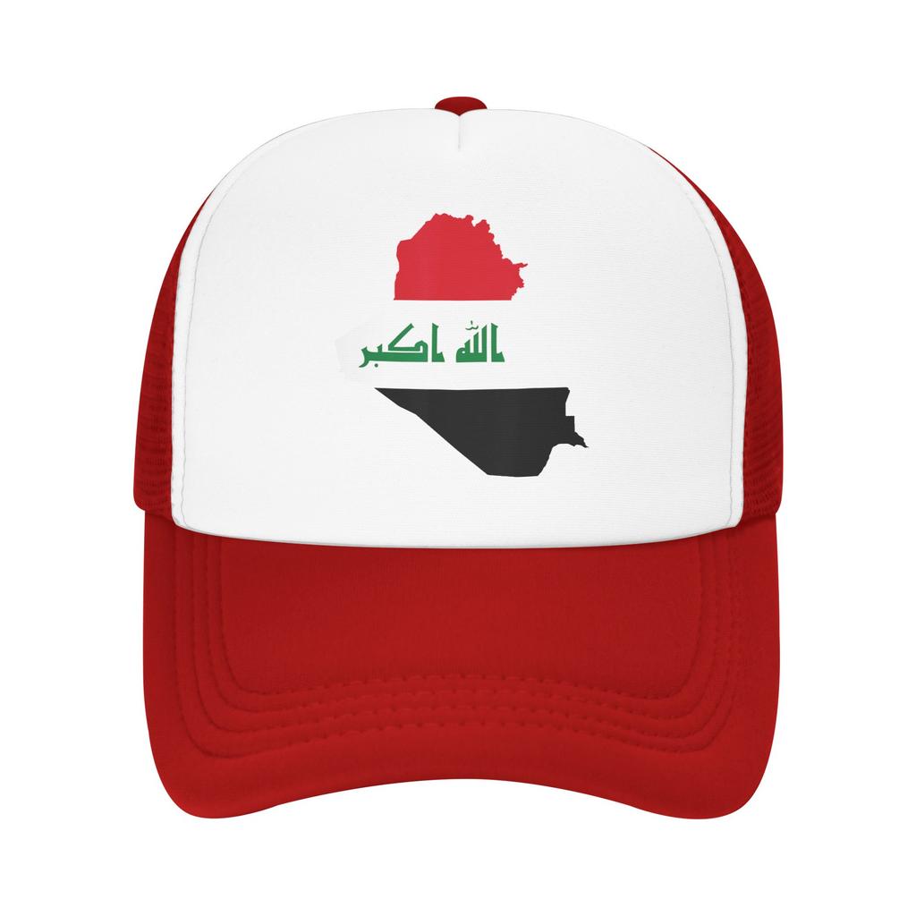 Iraq Flag Iraqi Mesh Baseball Cap Unisex Women HipHop Trucker Hat Dad Hat Adjustable Summer Trucker Cap